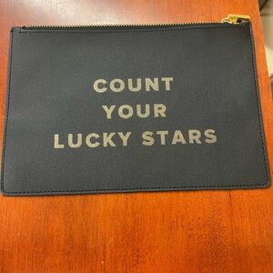 India Hicks Black and Gold Pouch